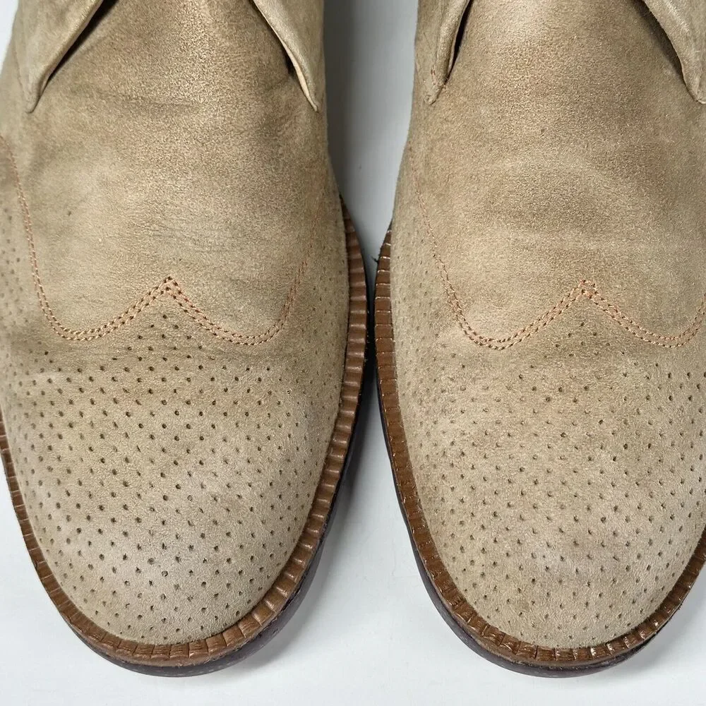 Donald J Pliner Boots Men’s Size 10 M Suede Wingtip Ankle Chukka Tan Ermes-Ma